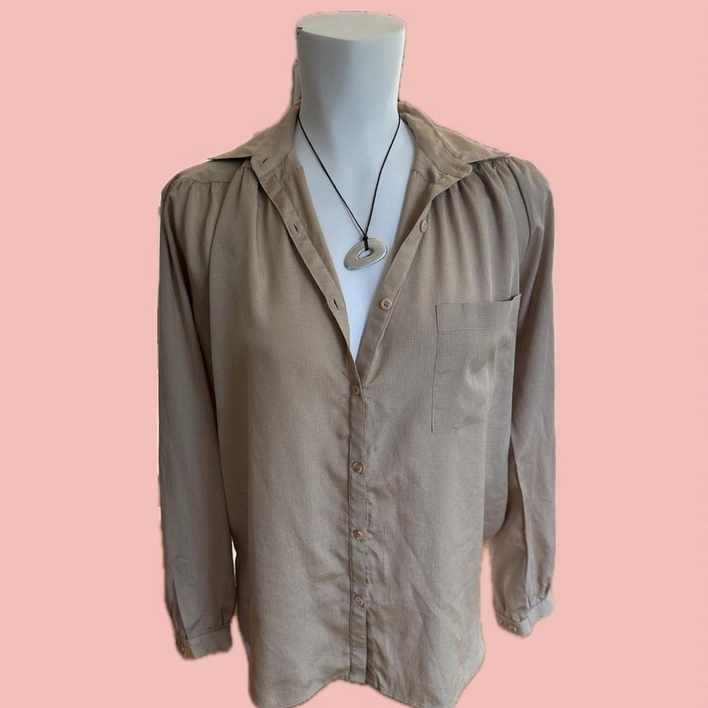 🧡 2 for 10$ Philippe Ronsard Paris Shirt – Beige, Long Sleeve, Size 38 EU